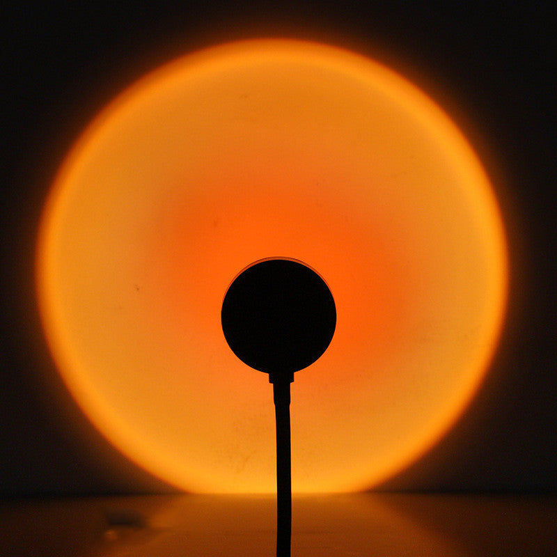 Sunset projection lamp glowing warm orange