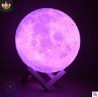 Moon Glow Bedside Lamp - 3D moon night light