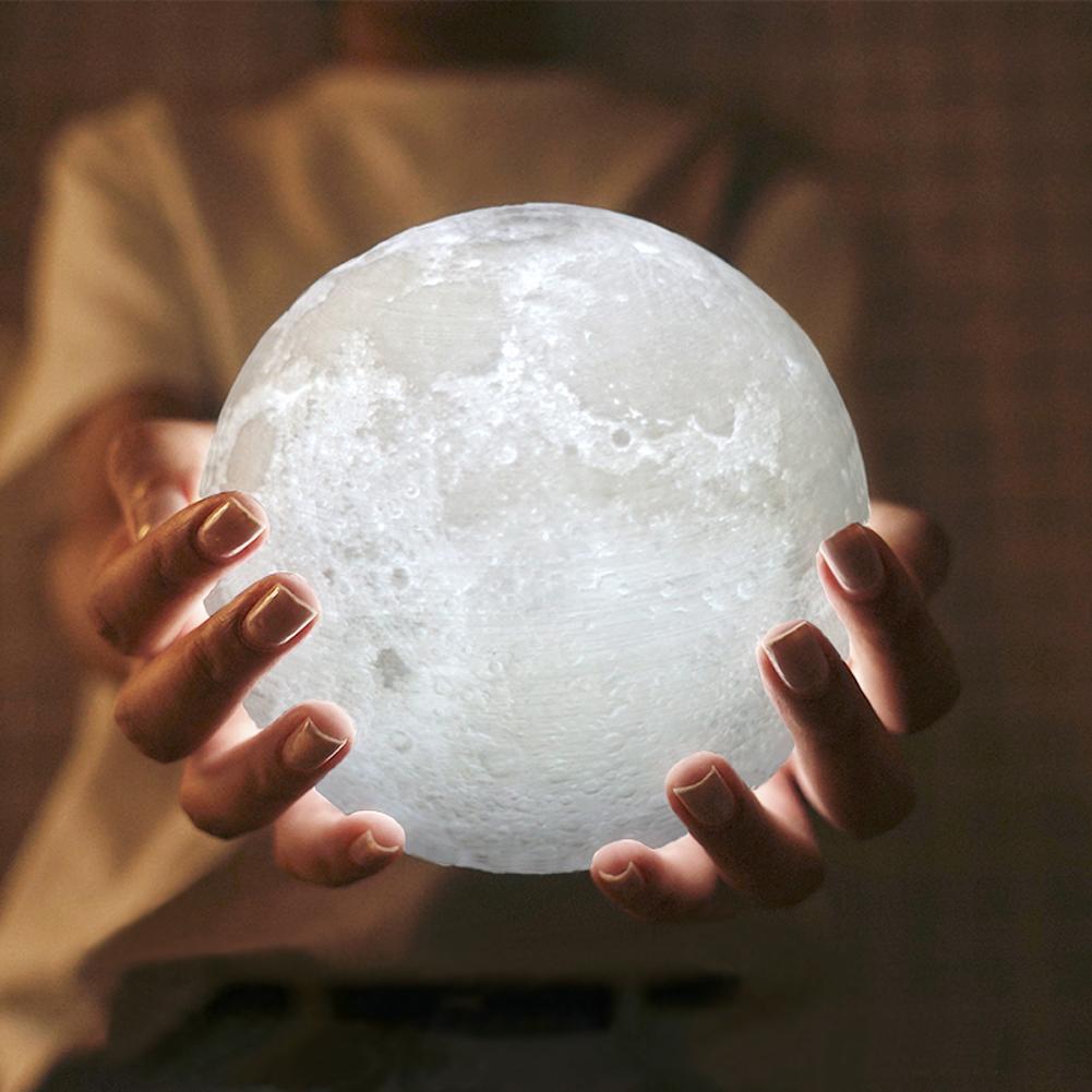 Moon Glow Bedside Lamp - 3D moon night light
